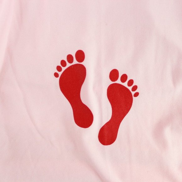 Time and Tru Maternity Short Sleeve Graphic Tee Valentine's Day Pink Red - Picture 3 of 5